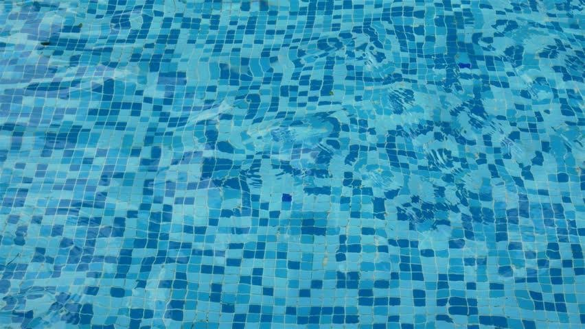 Blue Small Mosaic Tiles Swimming 