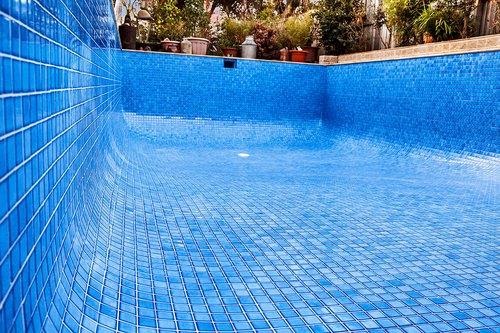 Plain Blue Swimming Pool Tile